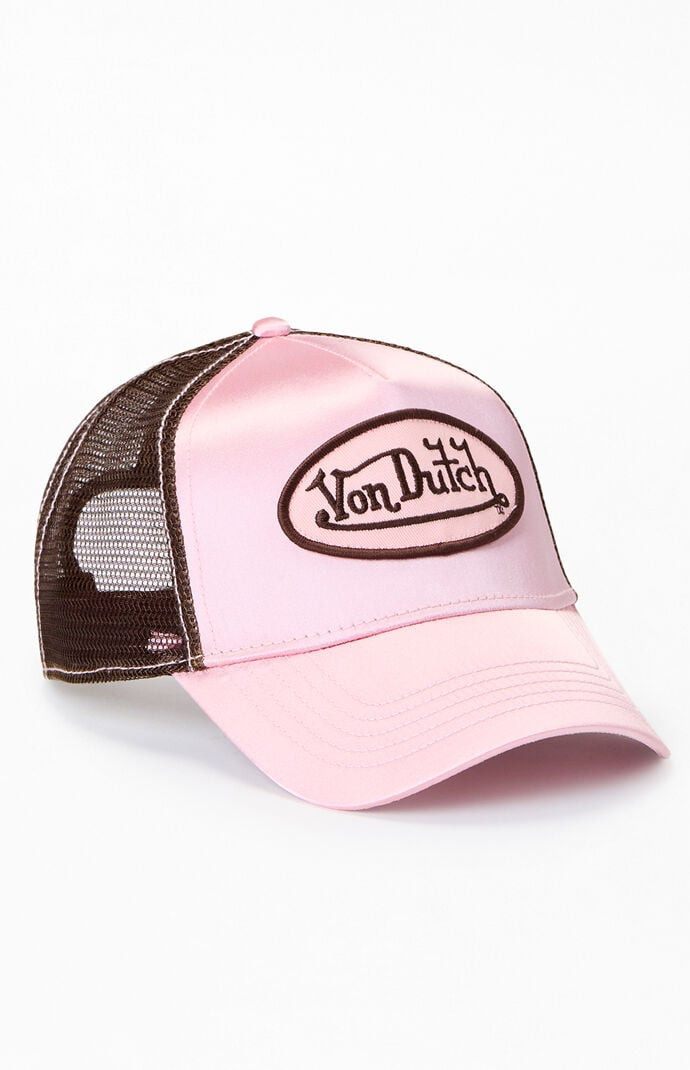 Von Dutch Satin Trucker Hat in Pink | PacSun