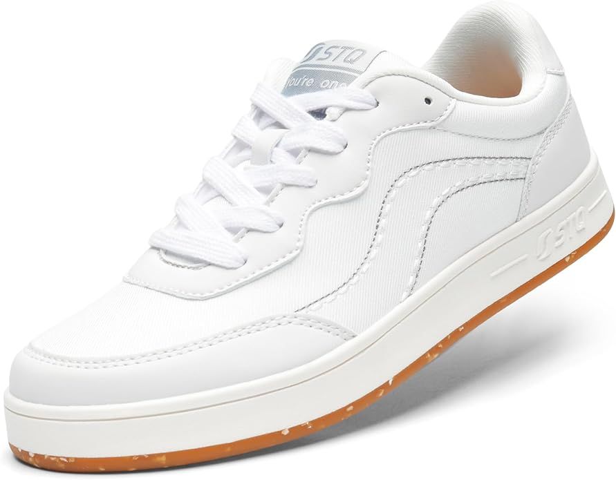 STQ Canvas Shoes for Women Lace Up Tennis Shoes Non Slip Comfortable Walking Sneakers | Amazon (US)