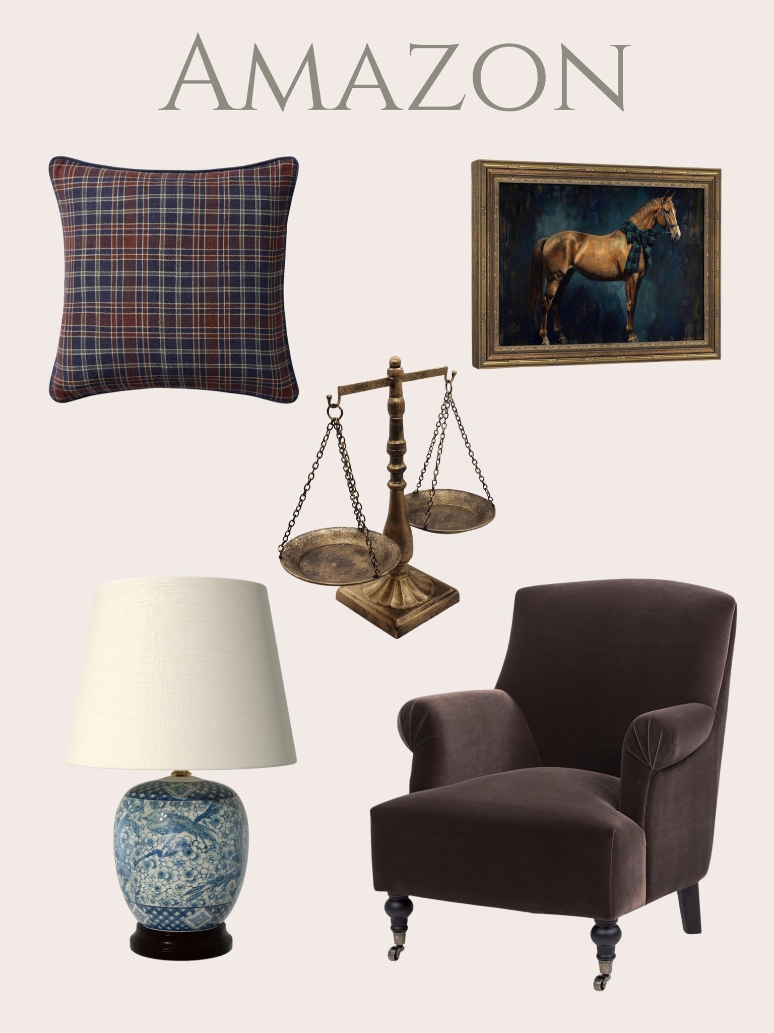 Ralph Lauren Home but on an Amazon budget.