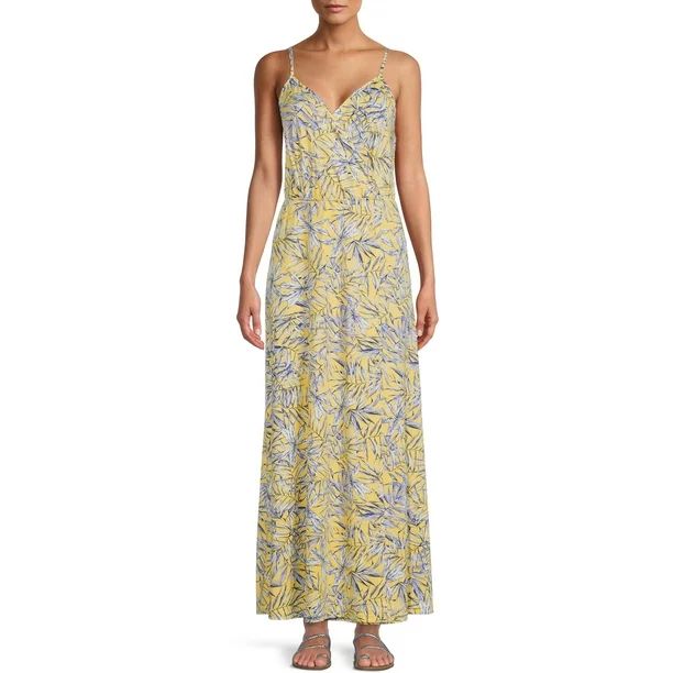 Nine.Eight Women Shirred Waist Wrap Maxi Dress - Walmart.com | Walmart (US)