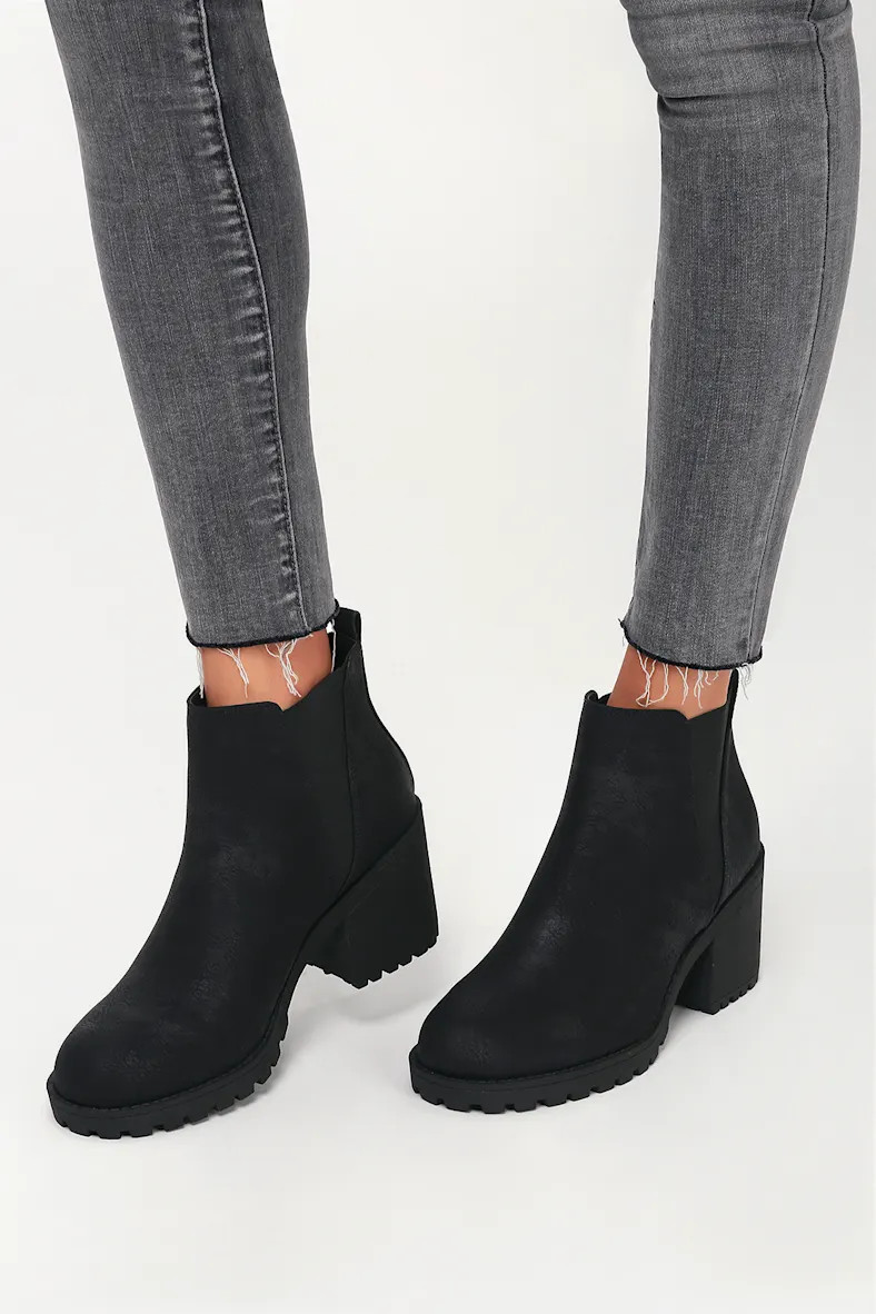 Lisbon Black High Heel Ankle Booties | Lulus (US)