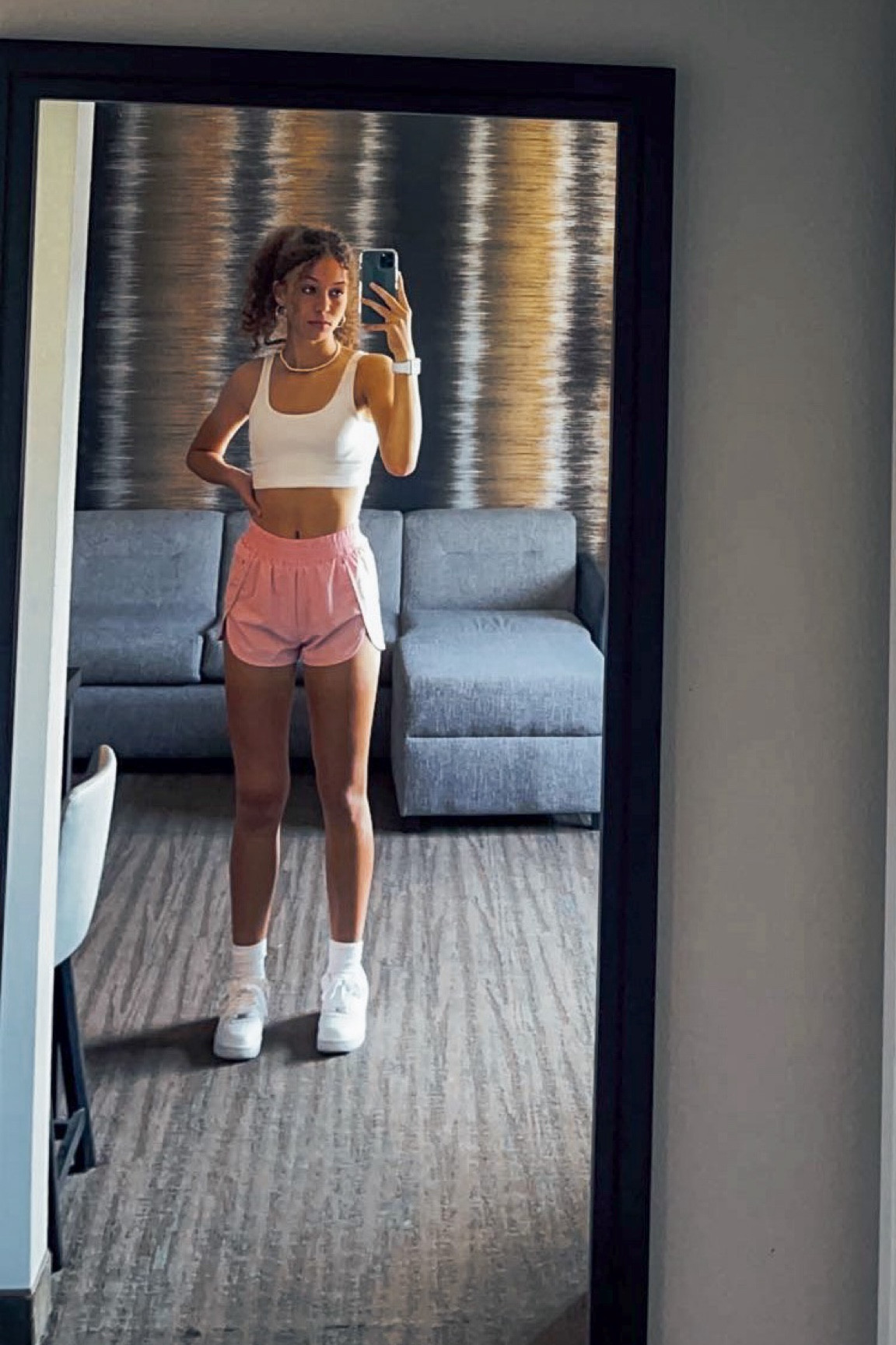 Fitness Glam: Elevate Your Workout Look with Pink Shorts! 🏋️‍♀️💪 #Athleisure #CurlyHairStyle #WorkoutFashion #LTK

#LTKfitness #LTKU #LTKstyletip