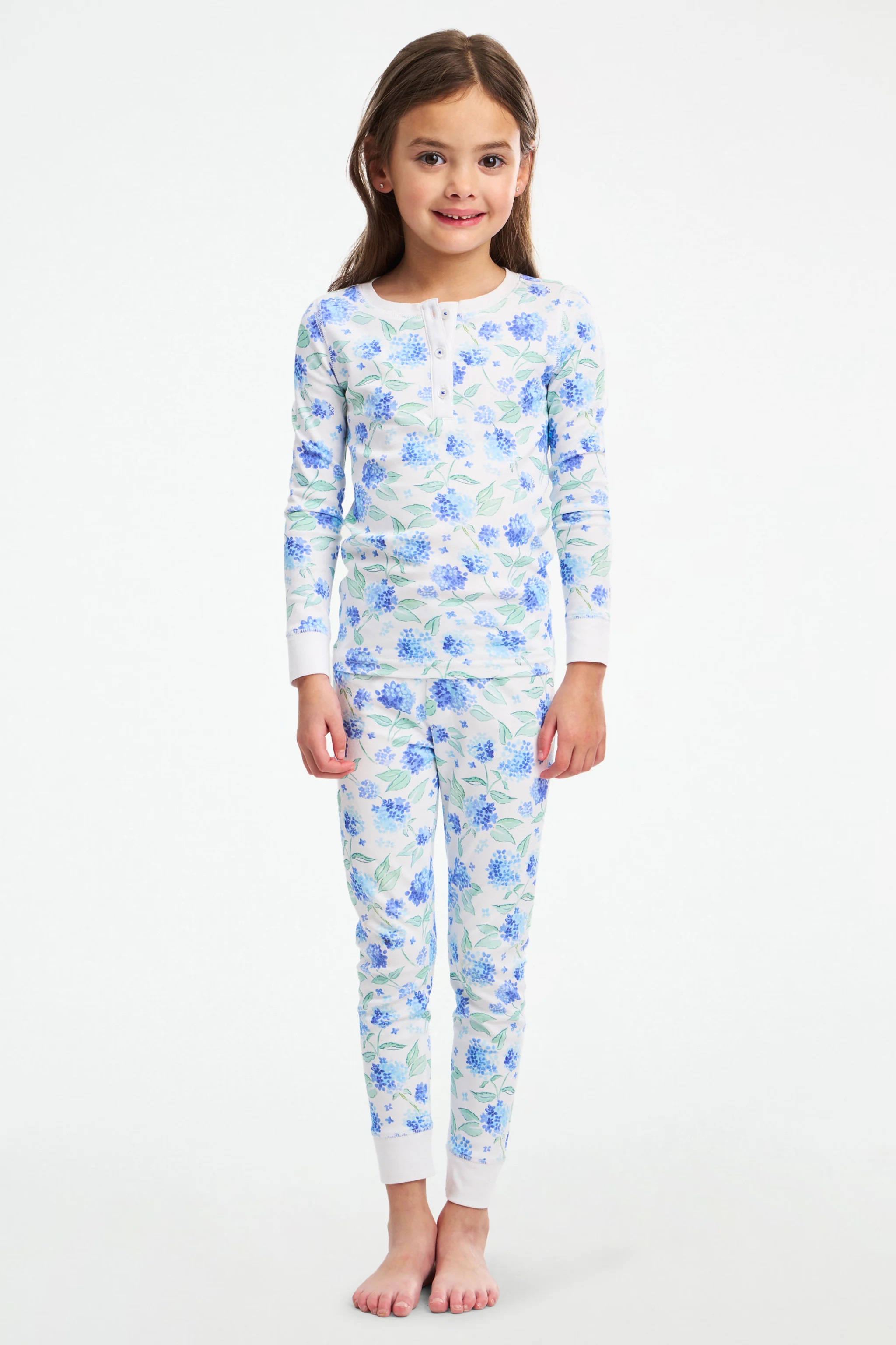 Kids Ditsy Hydrangea Pajamas | Roller Rabbit | Roller Rabbit