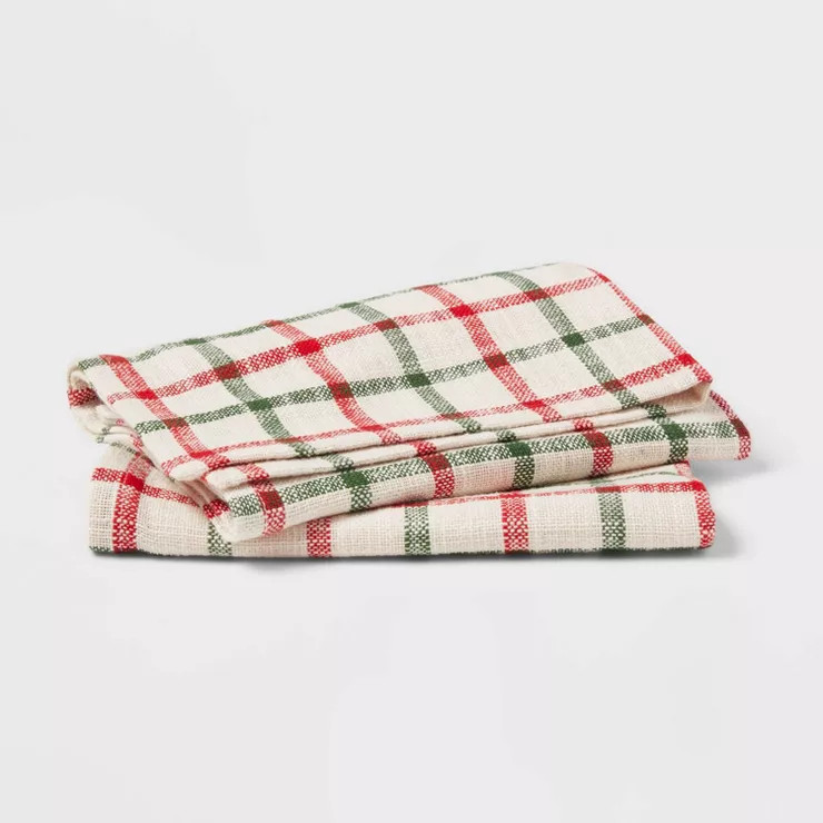 2pk Cotton Plaid Napkins - Threshold™ | Target