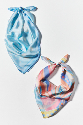 Celandine Patterned Hair Scarves, Set of 2 | Anthropologie (US)