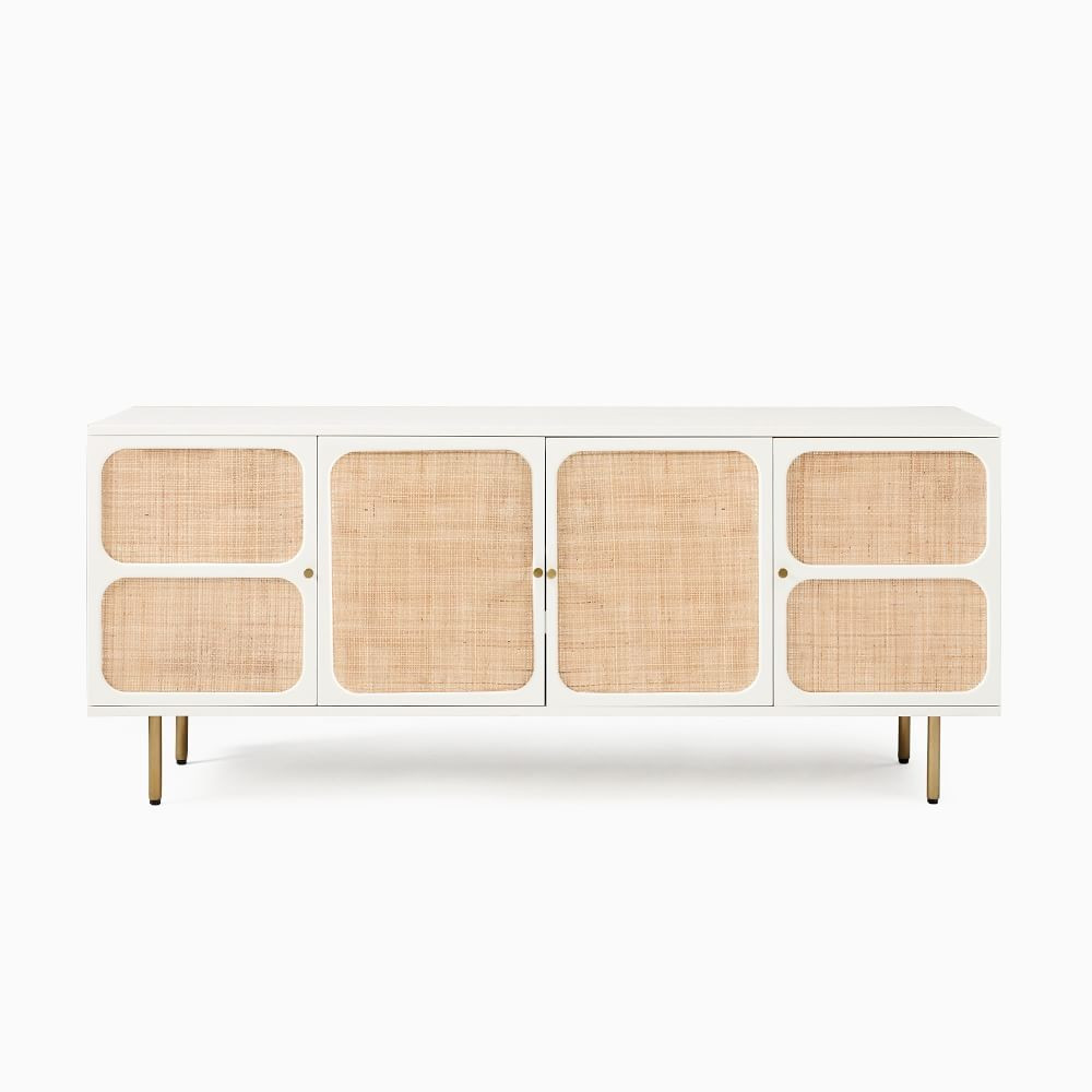 Ida White/Natural 68&amp;quot; Media | West Elm (US)