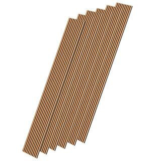 0.83 in. x 0.66 ft . x 7.84 ft. Light Brown Finished MDF Acoustic/Sound Absorb Wood Slat Decorative Wall Paneling 6Piece | The Home Depot