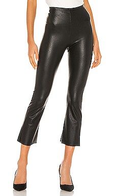 Commando Faux Leather Cropped Flare Pant in Black from Revolve.com | Revolve Clothing (Global)