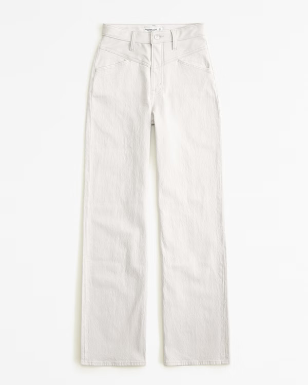 Mixed Fabric High Rise 90s Relaxed Jean | Abercrombie & Fitch (US)