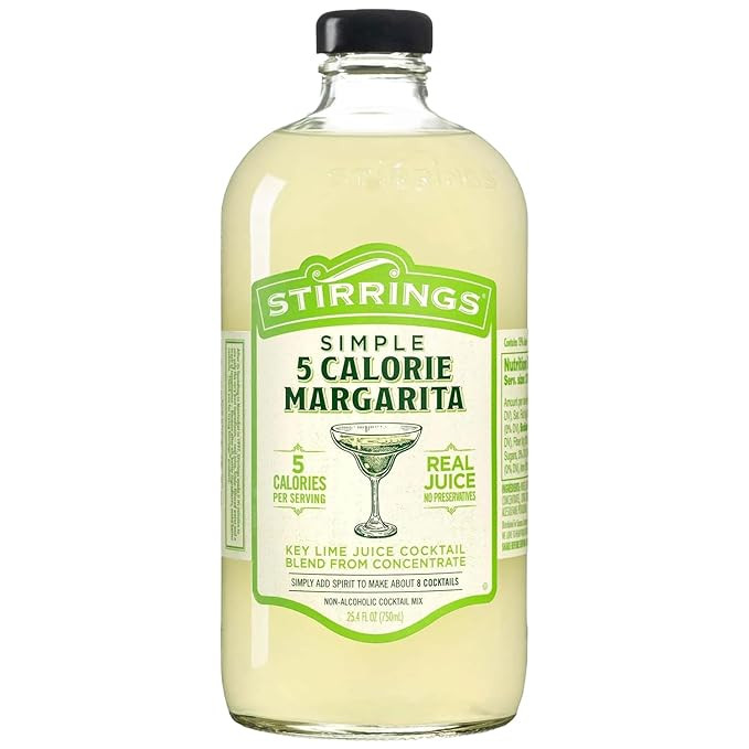 Stirrings Pack Margarita Mix Cocktail Mix 750ml Bottle - Real Juice No Preservatives - 5 Calories... | Amazon (US)