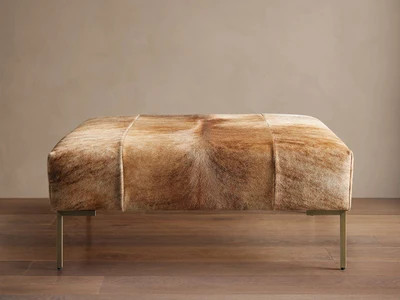 Tilton Leather 30"" Ottoman | Arhaus