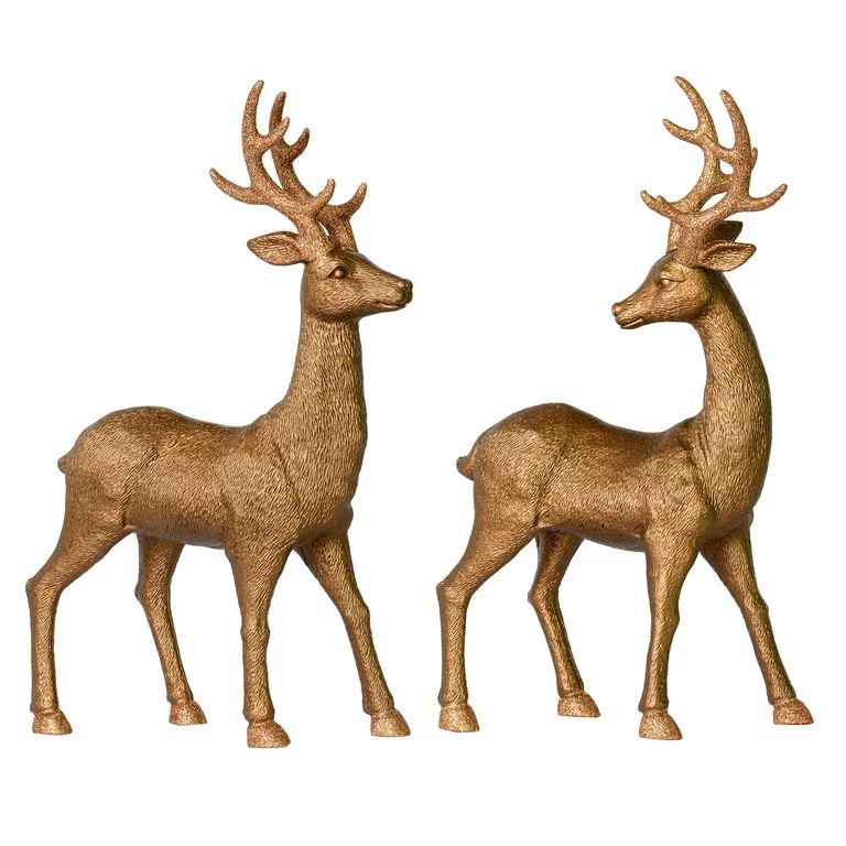 Vickerman 16.5" Mocha Deer Christmas Ornament Set - Walmart.com | Walmart (US)