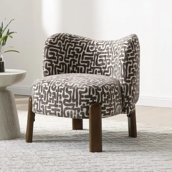 Cora Abstract Jacquard Print Accent Chair | Dunelm