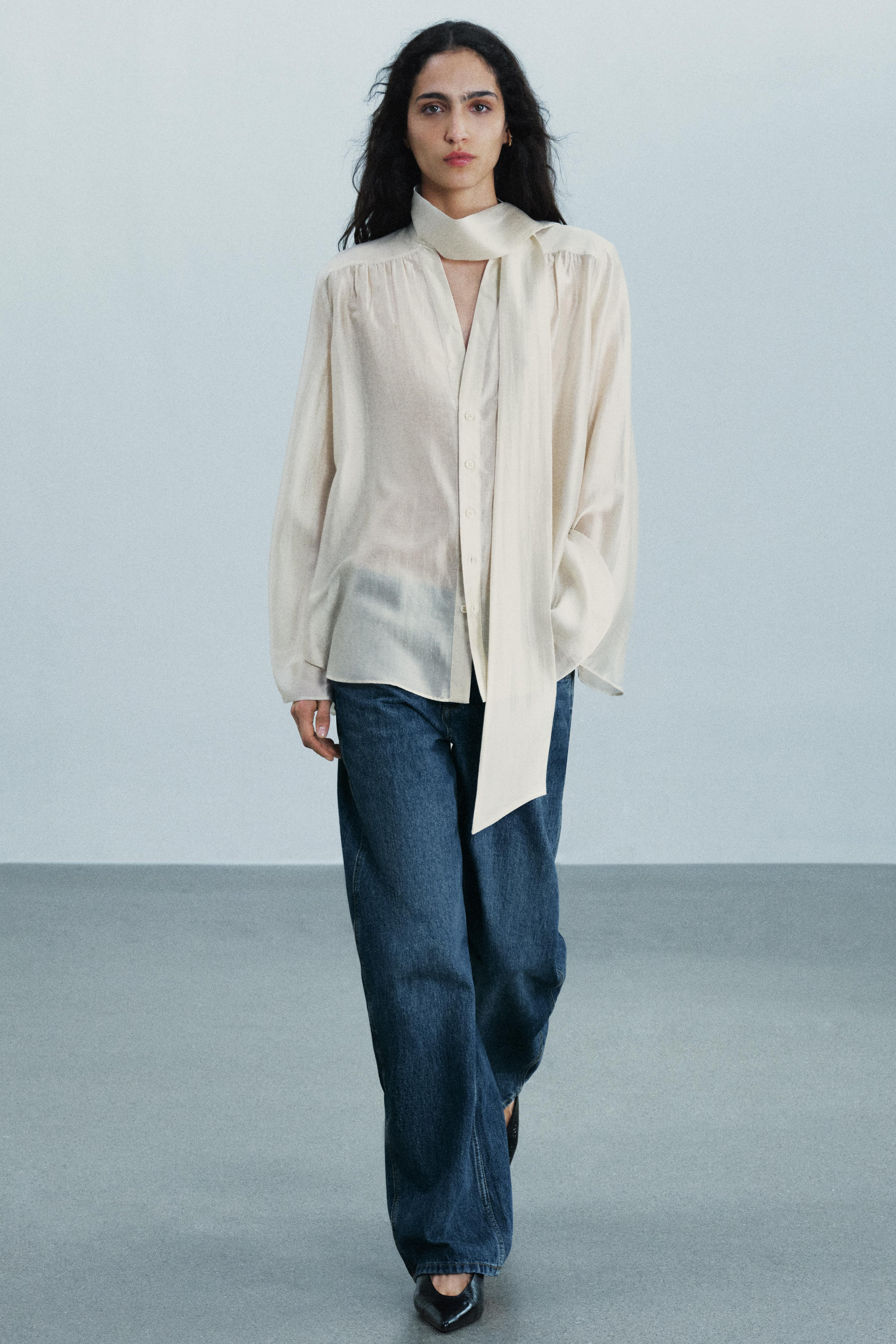 ZW COLLECTION SCARF SHIRT | Zara NL