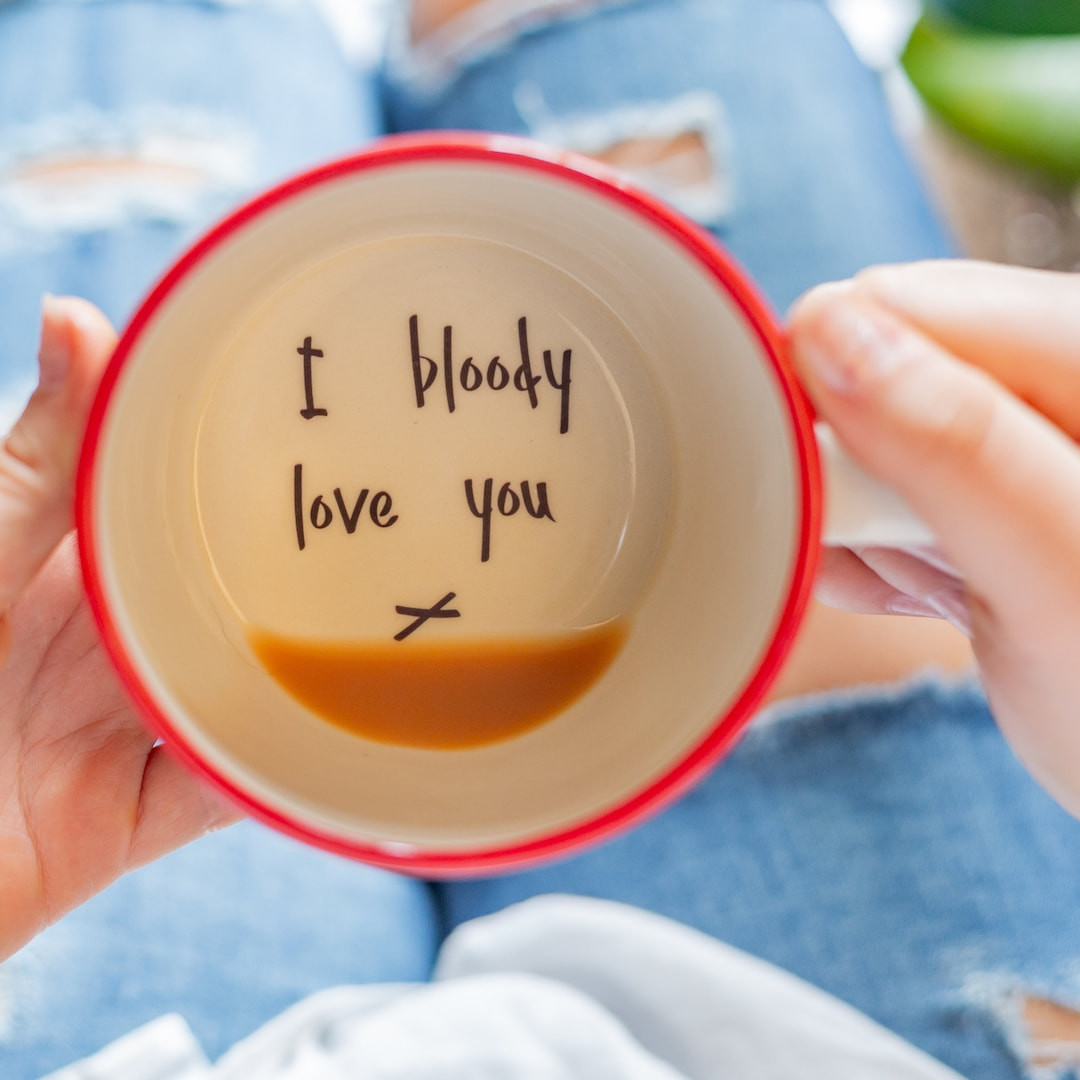 I Bloody Love You Handmade Hidden Message Mug Valentines Gift for Wife Husband Partner Girlfriend... | Etsy (US)