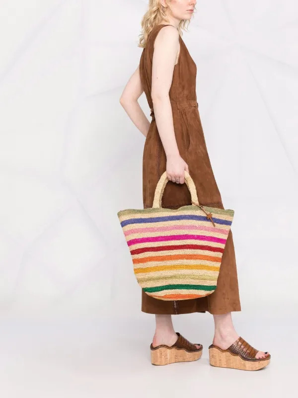 large Summer horizontal-stripe tote bag | Farfetch (US)