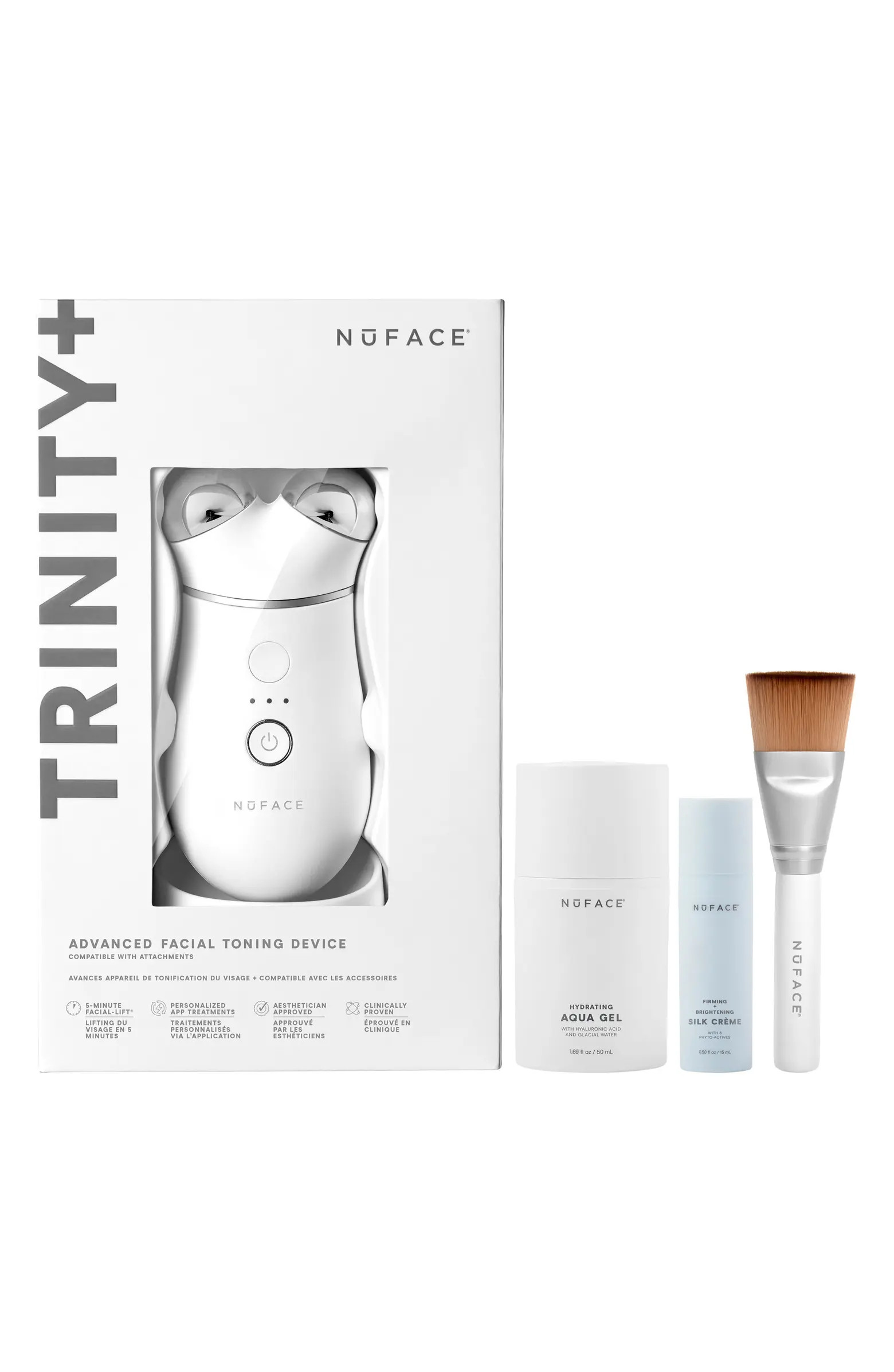 NuFACE® TRINITY+ Smart Advanced Facial Toning Device Starter Kit | Nordstrom | Nordstrom