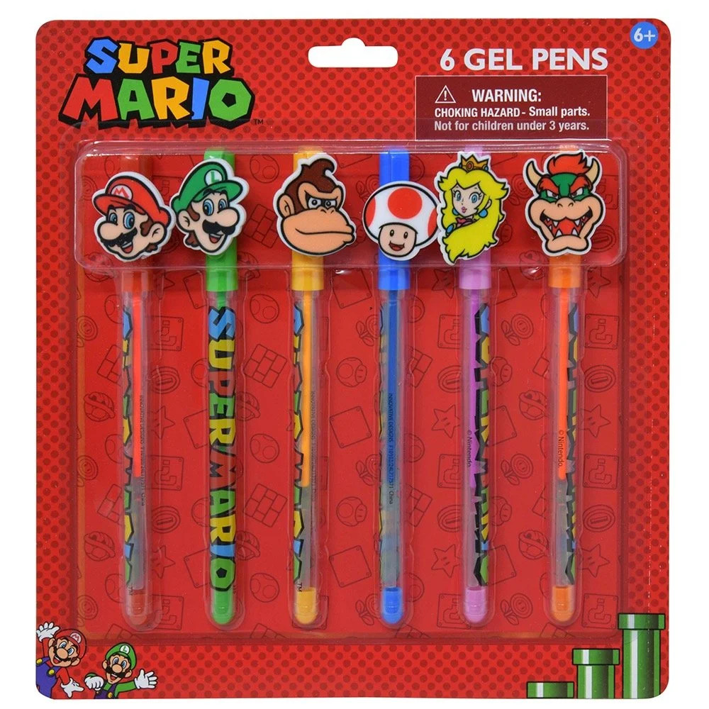 Super Mario 6 Pack Gel Pens | Walmart (US)