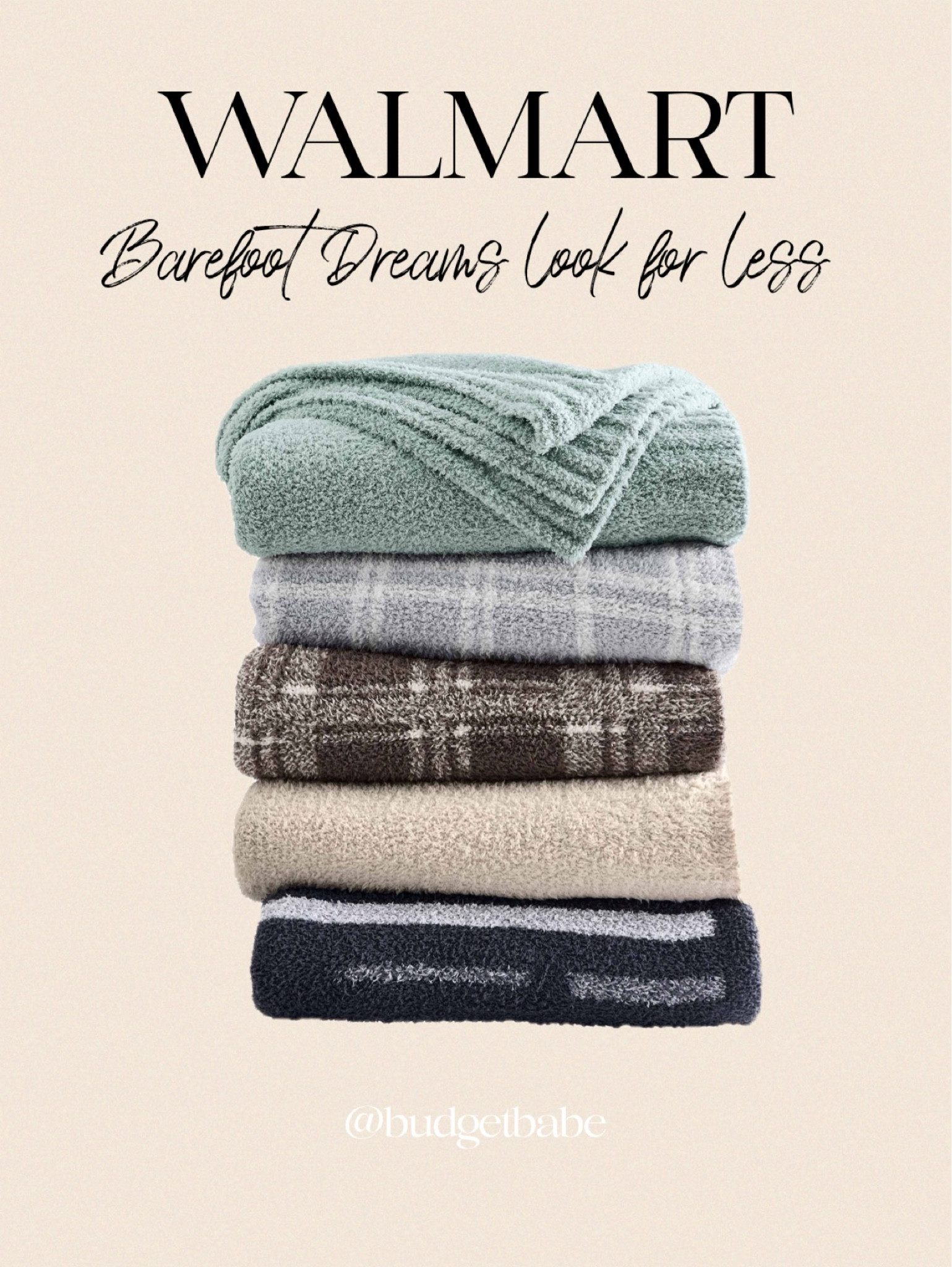 Walmart barefoot dreams look and feel for less! These plush throw blankets make excellent gifts too. #walmartfinds home decor budget

#LTKHome #LTKFindsUnder50