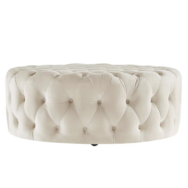 Huskins 41.73" Tufted Round Cocktail Ottoman | Wayfair North America