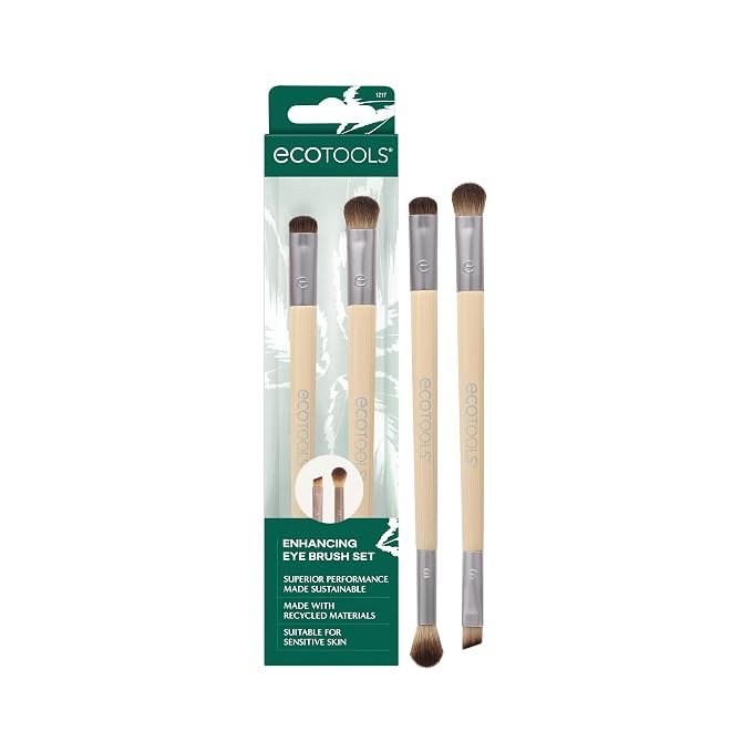 EcoTools Enhancing Eye Brush Set, Makeup Brushes For Liquid, Cream & Powder Eyeshadow & Eye Liner... | Amazon (US)