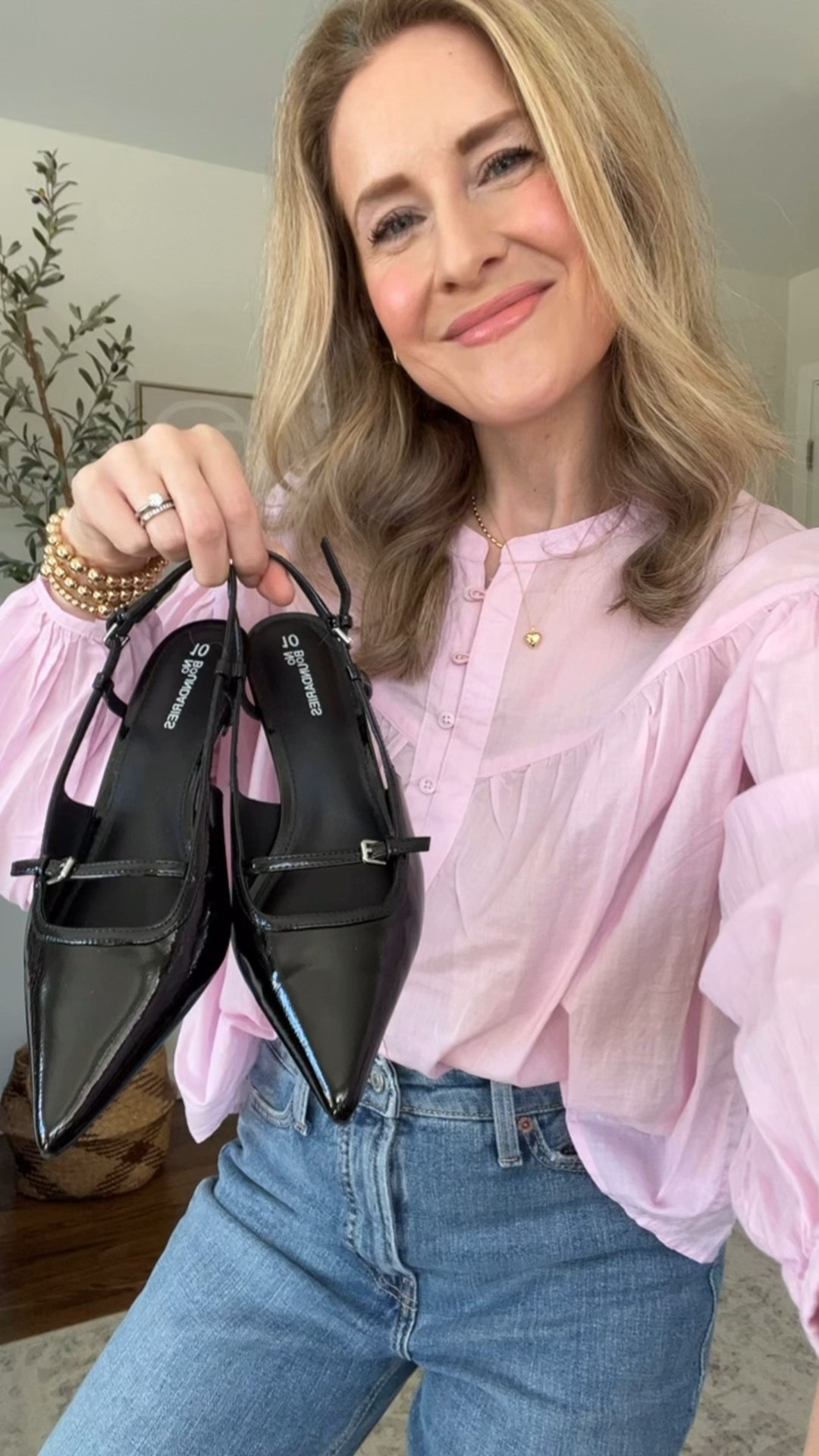 Pointy toe kitten heels at Walmart, affordable way to try this trend! Fit true to size. 