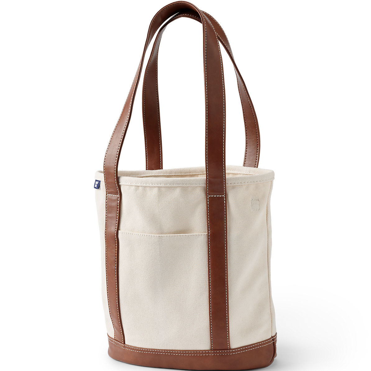 Canvas and Faux Leather Tote Bag | Lands' End (US)