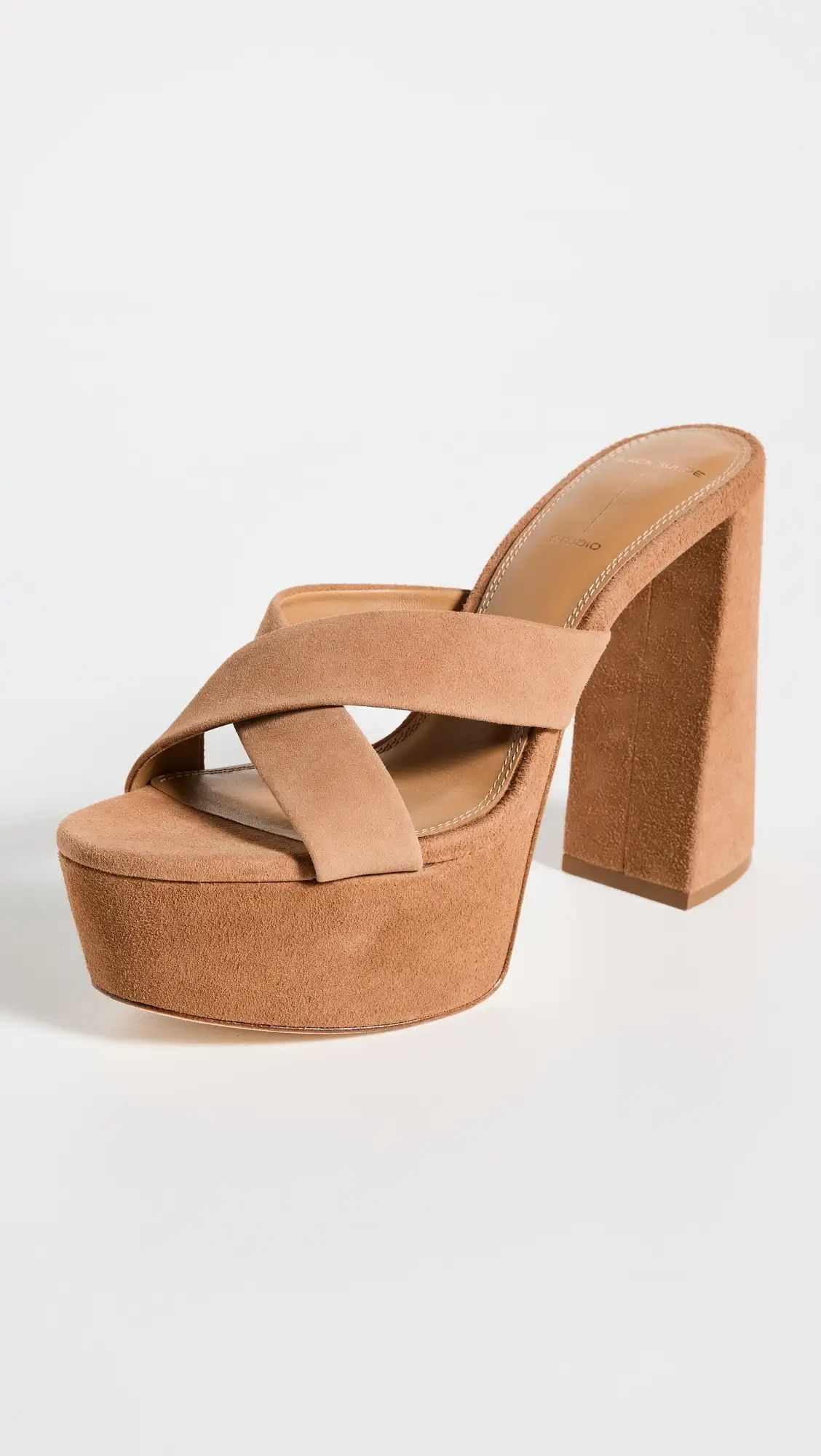 Black Suede Studio Emi Platform Sandals | Shopbop | Shopbop