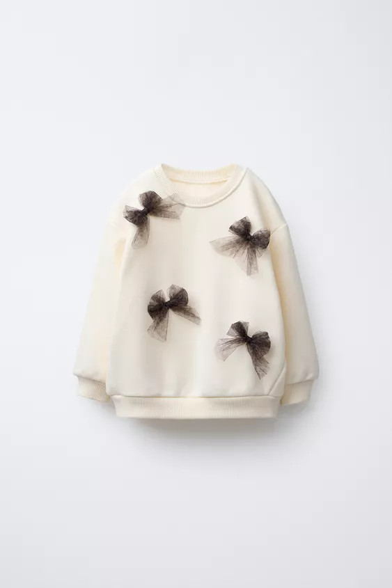 TULLE BOW SWEATSHIRT | Zara US