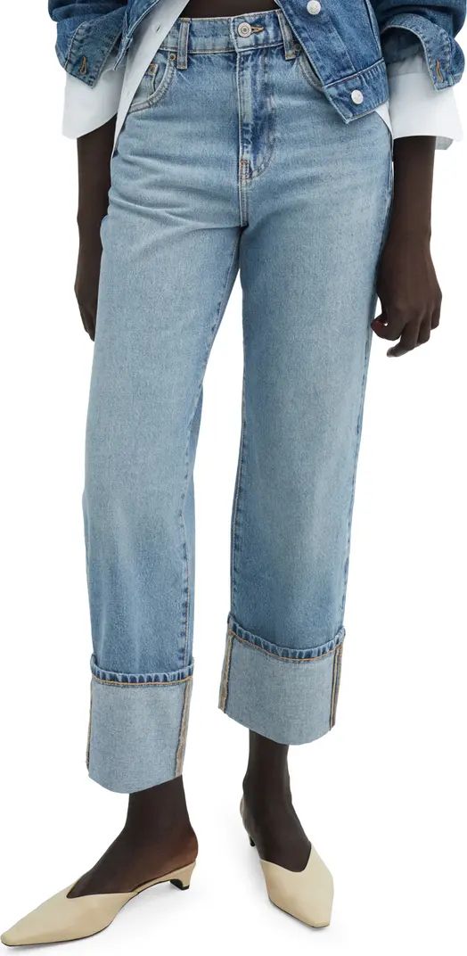 MANGO Cuff Wide Leg Jeans | Nordstrom | Nordstrom