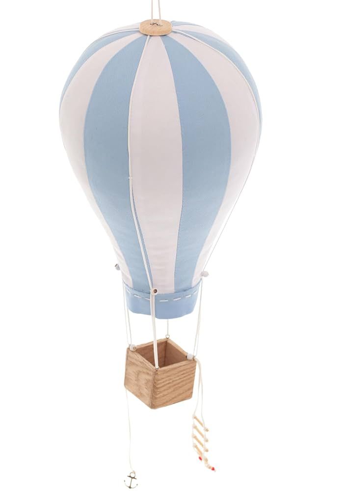 Hanging Textile Baby Blue Hot Air Balloon Kid Nursery Children Room Decor Baby Shower Gift Large ... | Amazon (US)