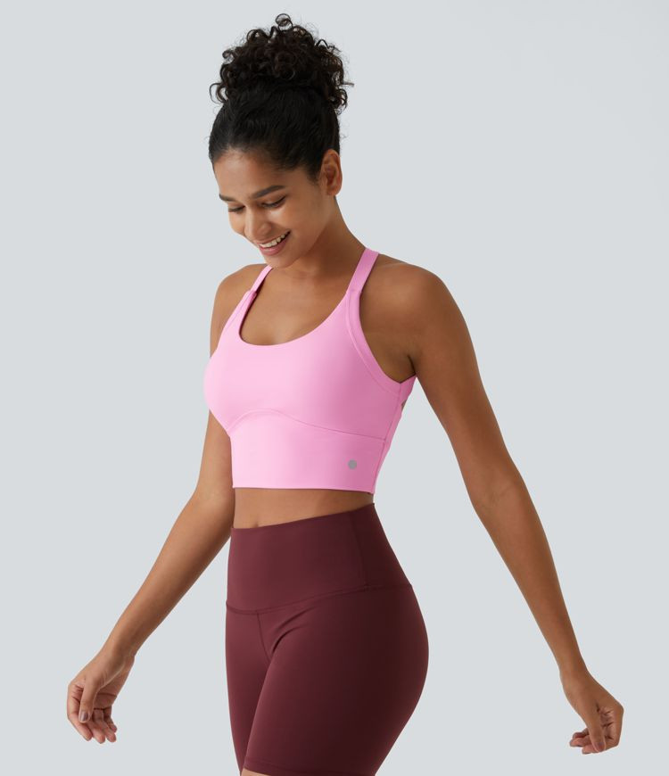 Women’s Softlyzero™ Plush Backless Cut Out Twisted Cropped Yoga Tank Top - Halara | HALARA