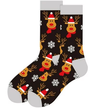 sdghg Women Cute Novelty Christmas Socks Santa Elk Snowflake Candy Stripe Pattern Socks Winter Warm  | Walmart (US)