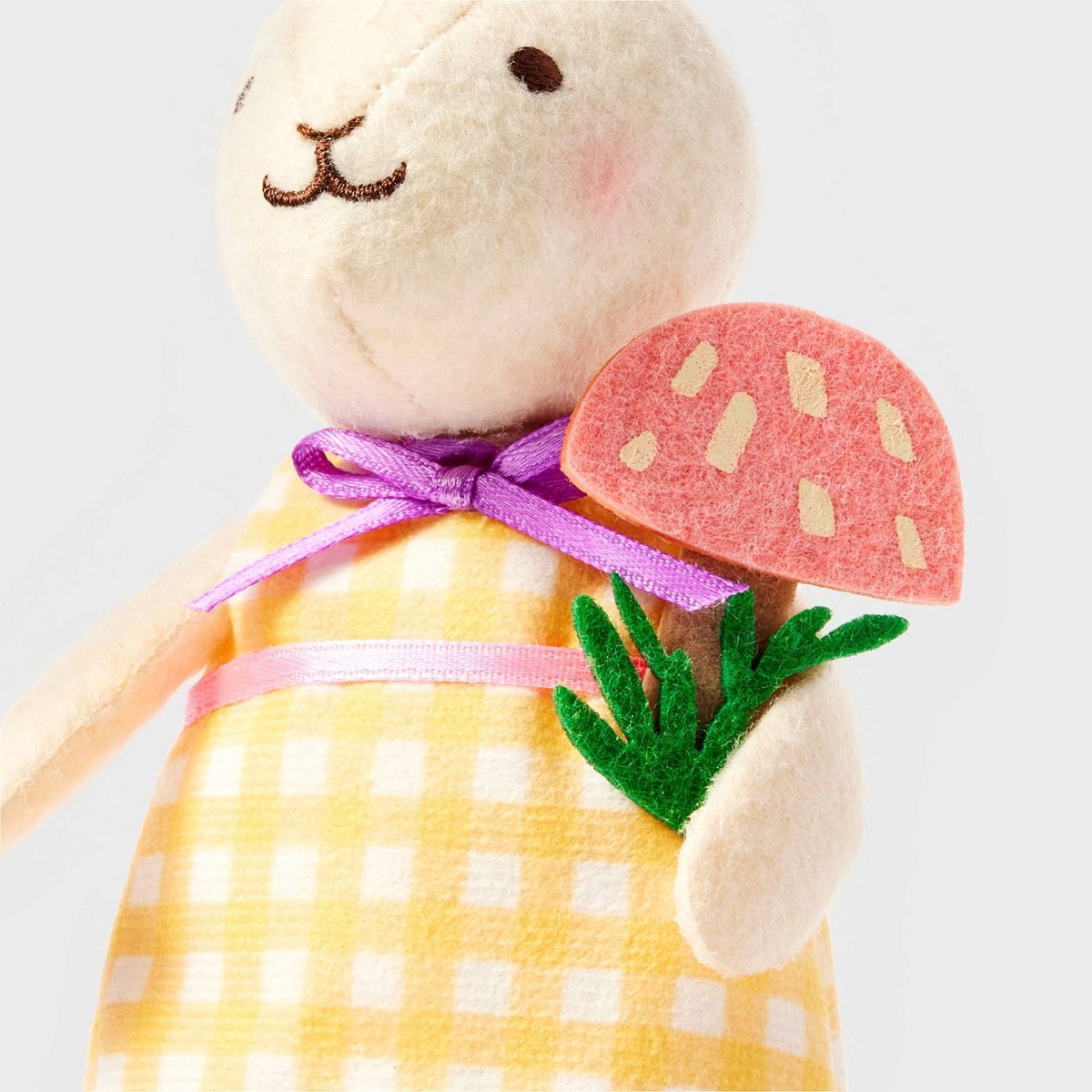 Fabric Dressed Easter Bunny Figure with Mushroom - Spritz™ | Target