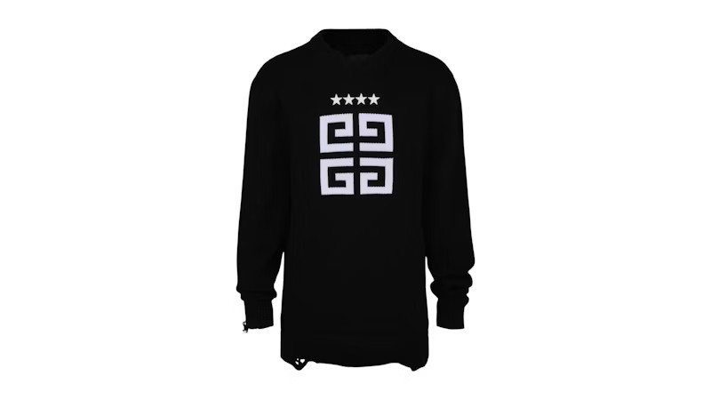 Men's Givenchy Embroidered Star 4G Logo Sweater in Black White | StockX