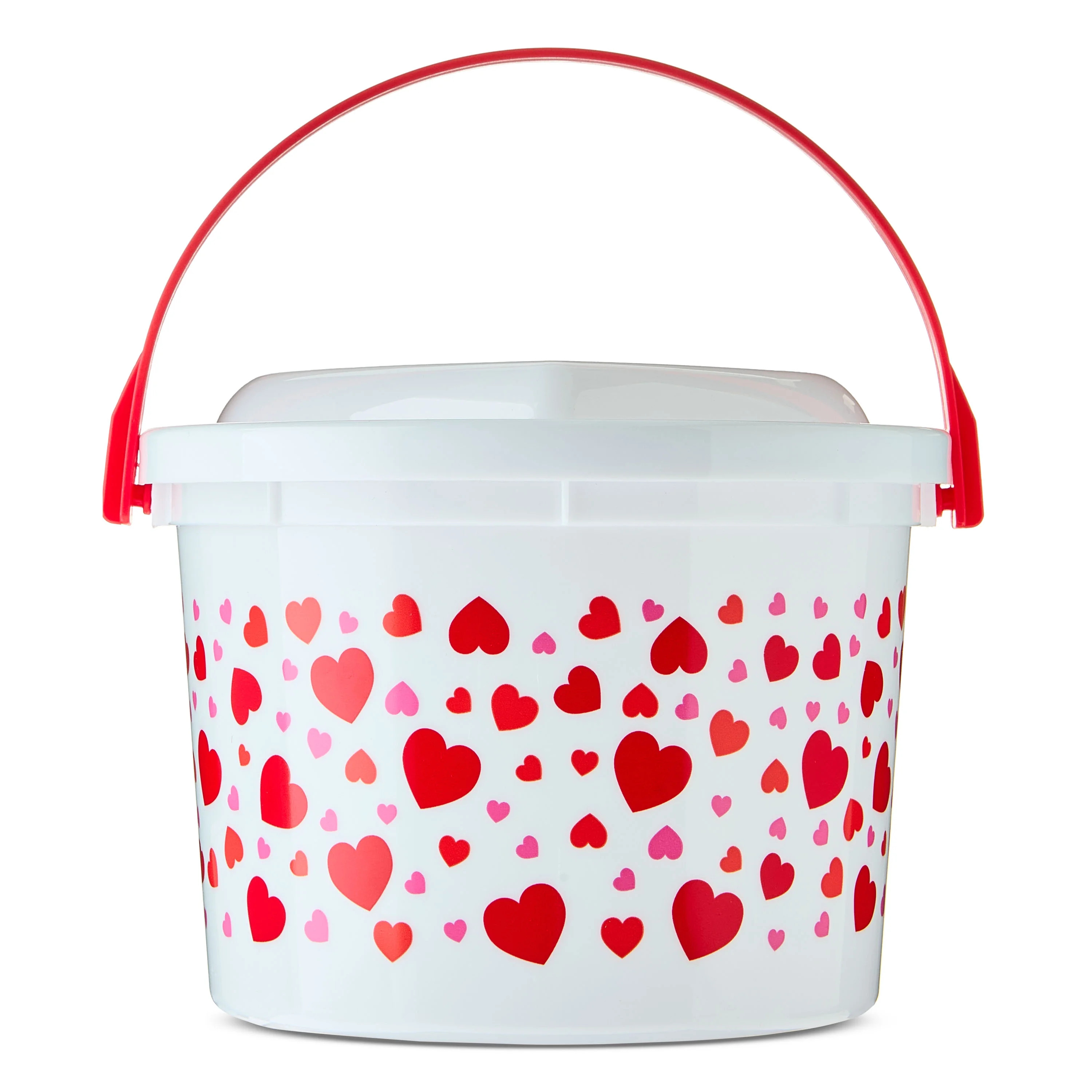 Small Plastic Valentine Mailbox with Handle, Red and White, Valentine's Day by Way To Celebrate | Walmart (US)