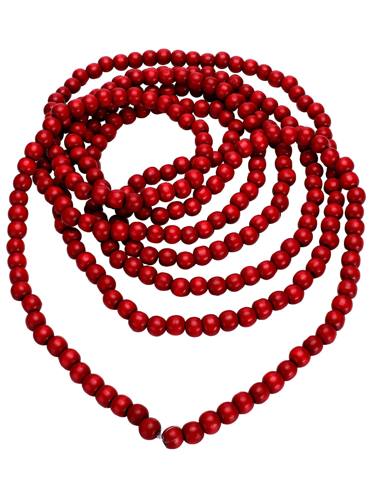 16 Feet Christmas Wood Bead Garland Wooden Bead Garland for Christmas Tree Holiday Decoration | Amazon (US)