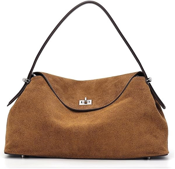 Genuine Suede Leather Pillow Bag For Women, 3 Ways Wear Crossbody Handbag | Amazon (US)