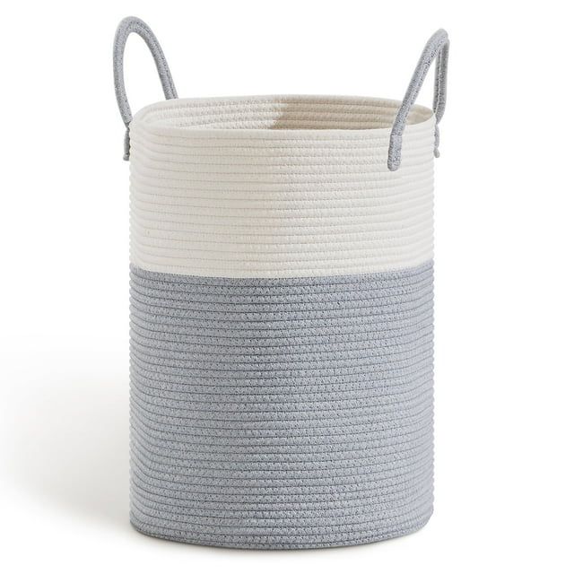 SOJERKI Cotton Woven Rope Laundry Hamper，Storage Basket for Blankets,Dirty Clothes,Toys,Plant P... | Walmart (US)