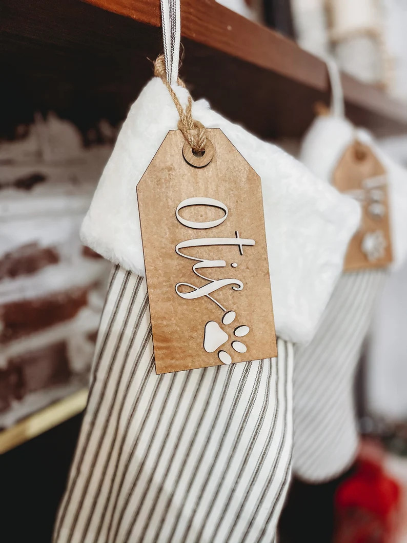 Stocking Tag Christmas Stocking Tag Laser Cut Christmas | Etsy | Etsy (US)