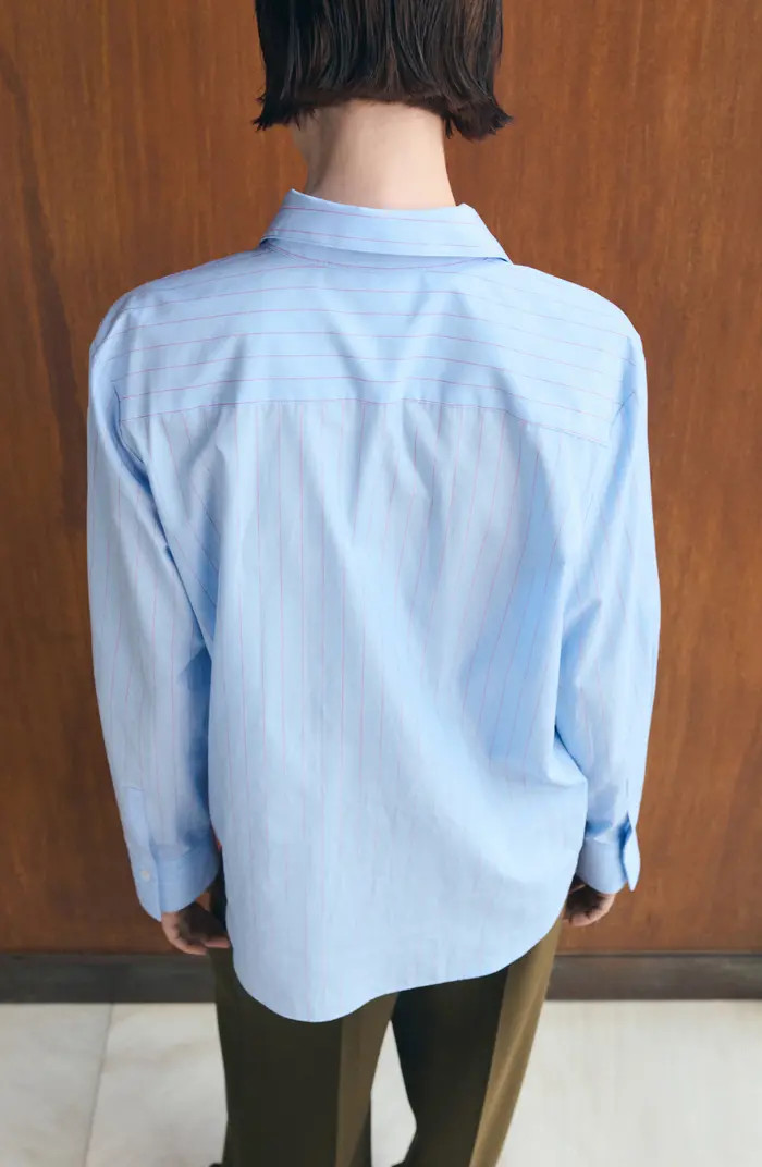 Stripe Poplin Button-Up Shirt | Nordstrom