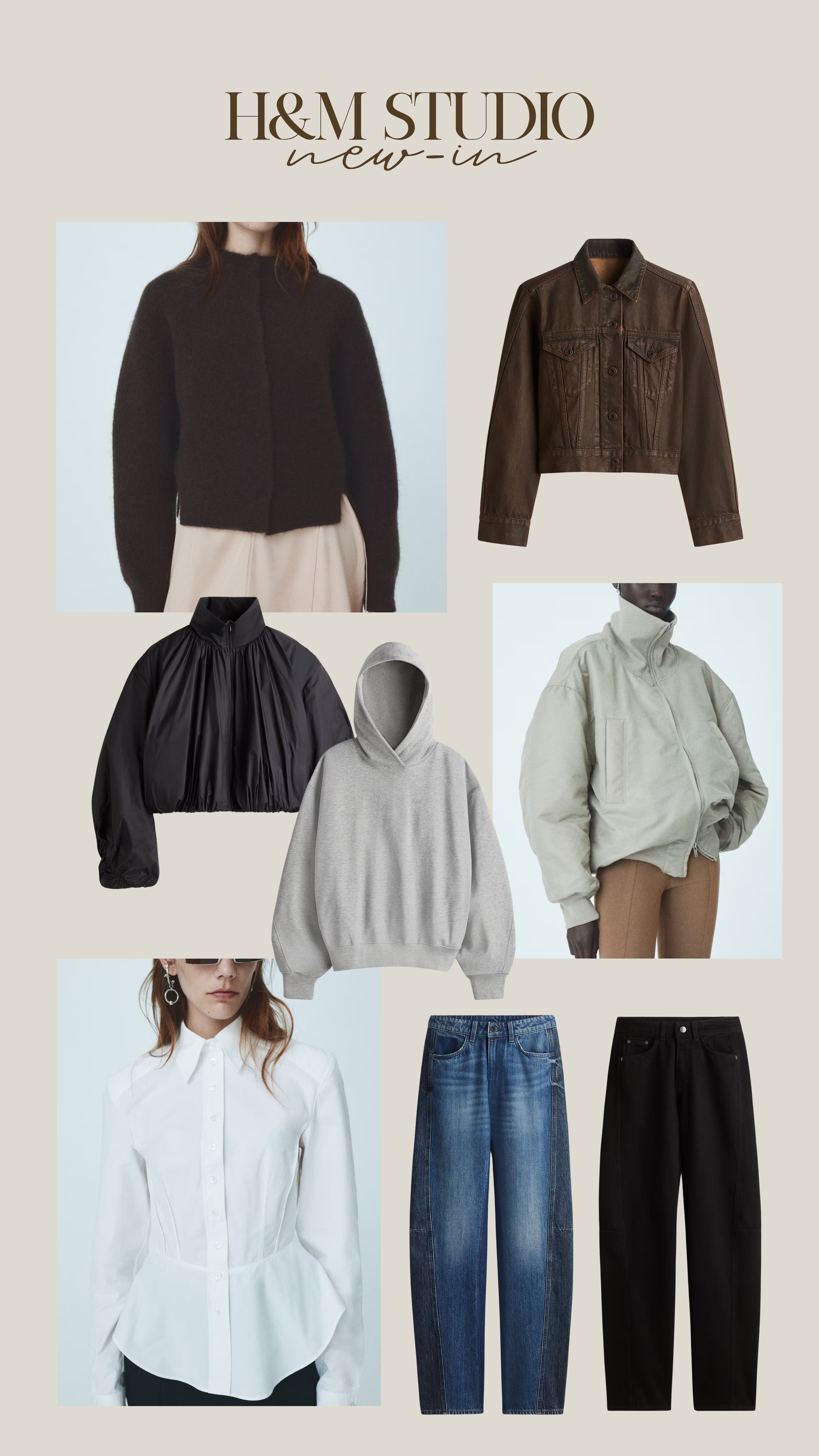 My faves for Autumn from the new H&M Studio drop 🤎

Bomber jacket, denim jacket, ouffer jacket, peplem, ladies shirt, blouse, balloon jeans, barrel leg jeans, dark denim, indigo denim, waterproof jacket 

 #LTKFashionMonth #LTKautumn #LTKworkwear