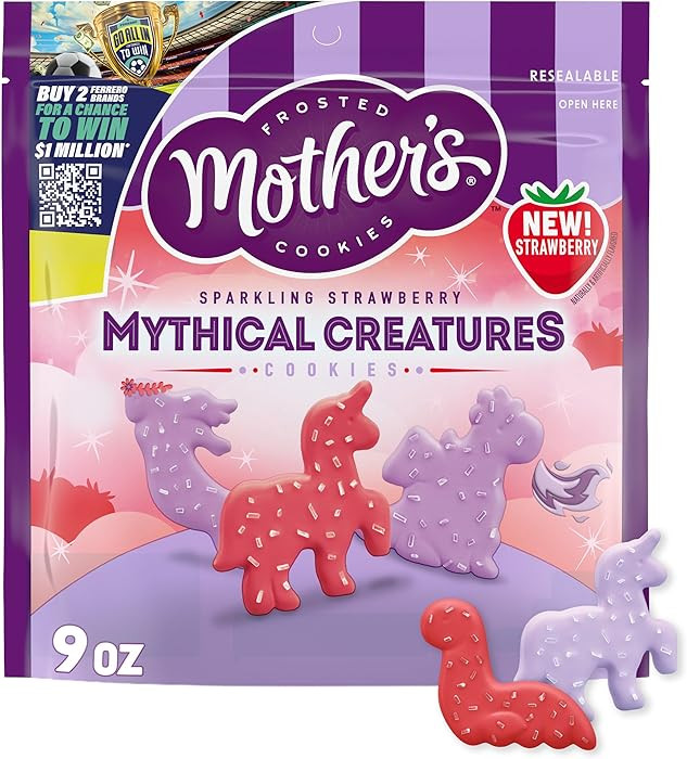 Mother's Sparkling Strawberry Mythical Creatures, Shortbread Cookies with Strawberry Frosting and... | Amazon (US)