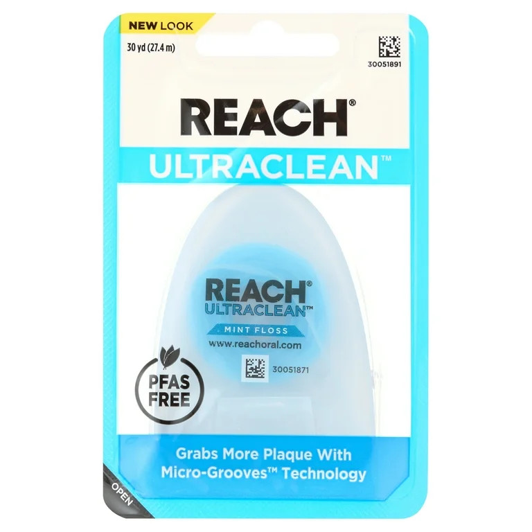 REACH ULTRACLEAN Mint Dental Floss 30YD Value 6 Pack | Walmart (US)