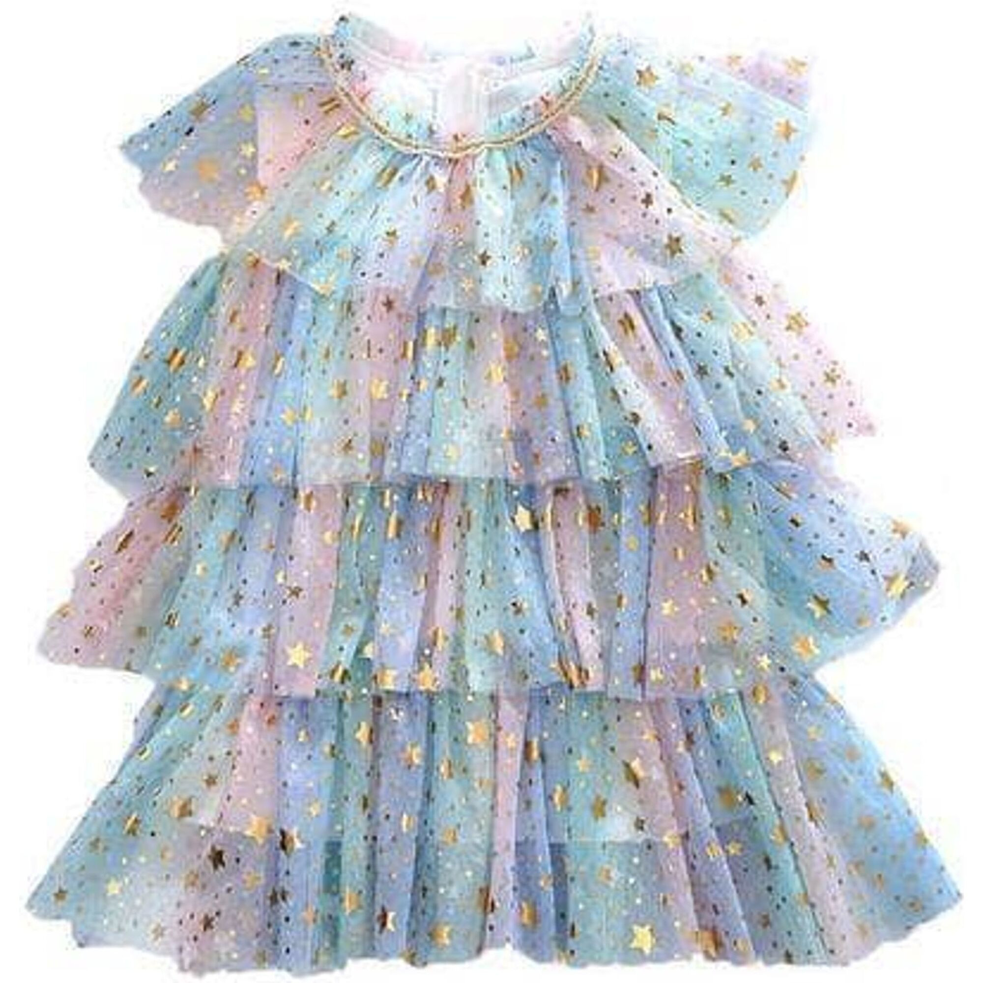 Pastel Stars Dress, Rainbow | Maisonette