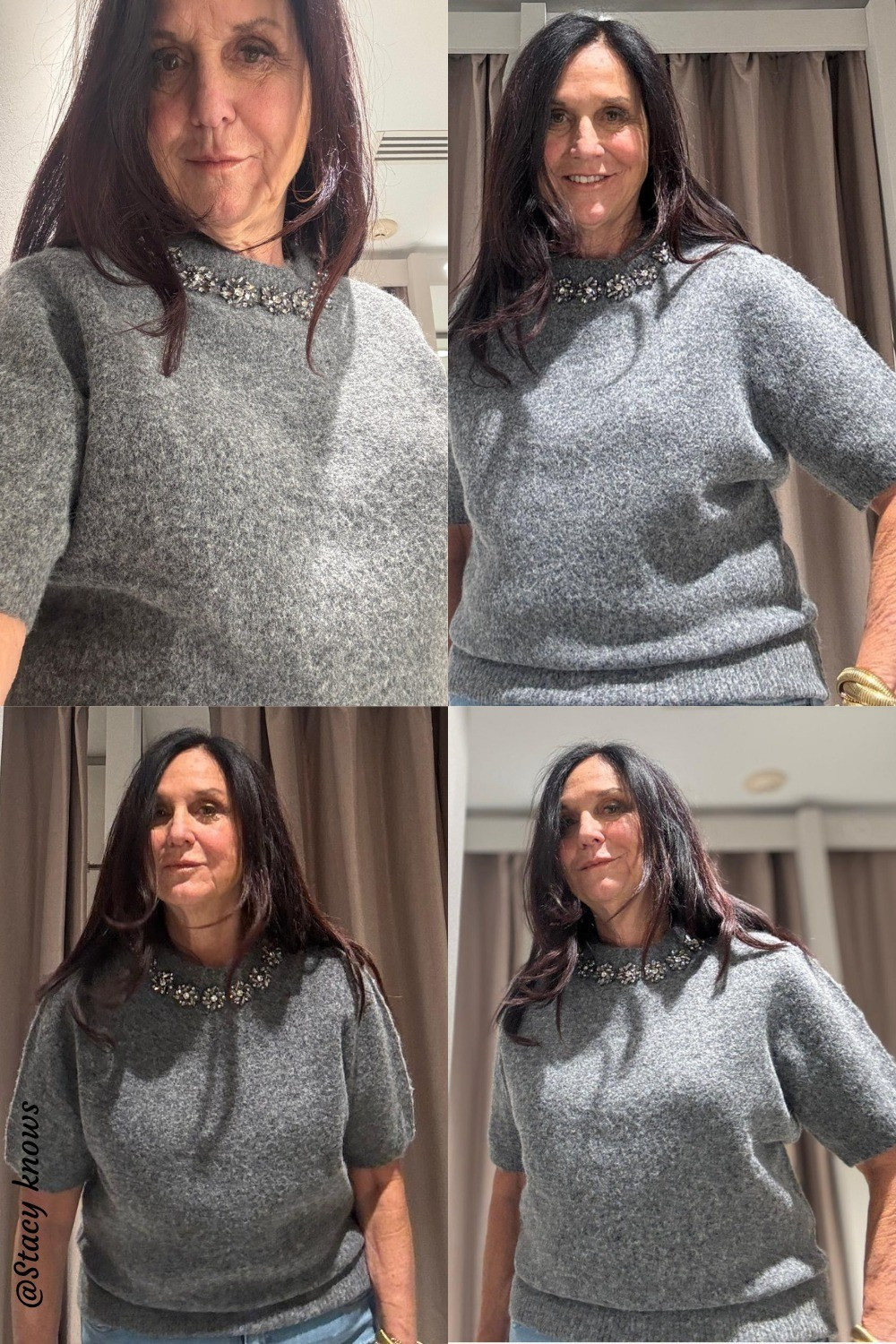 Loving the soft, brushed texture on this round-neck jumper! The delicate jewel beads add just the right amount of sparkle. Perfect for an effortlessly chic look. Obsessed with the cute back-button detail, too! #JewelBeadSweater #BrushedKnit #TexturedTop #RoundNeck #CasualChic #LTKStyle

#LTKHoliday #LTKootd #LTKSeasonal