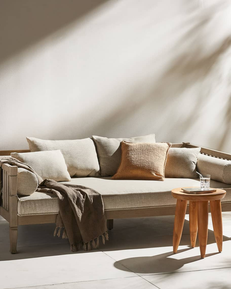 Four Hands Amero Washed Brown Outdoor Sofa, 84" | Neiman Marcus