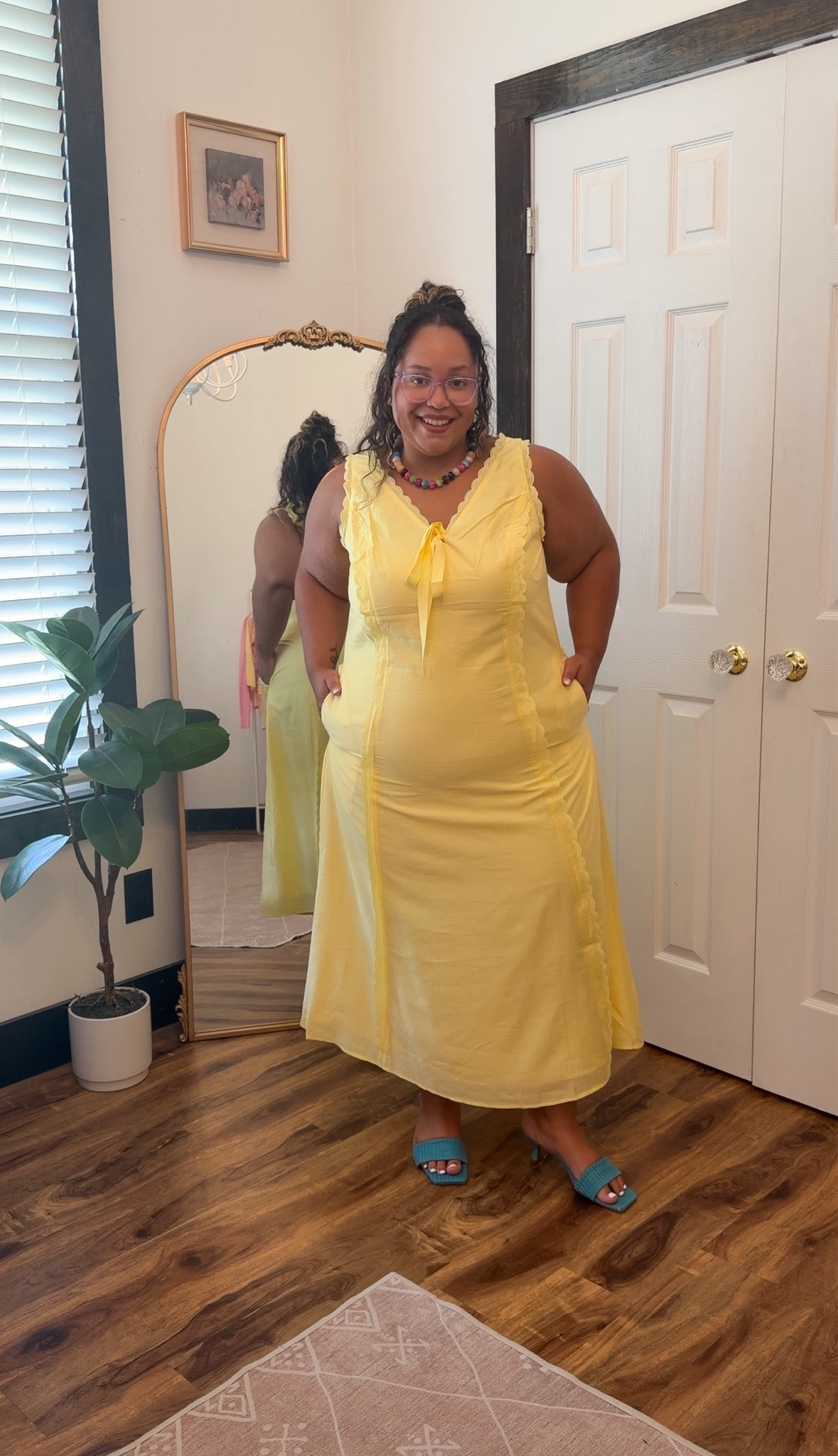 This dress is UNREAL! The quality and details scream designer but it’s Walmart! #walmartpartner I’m wearing the 16W it has a full back zipper paired with the blue heels is making my colorful heart so happy! #walmartpartner #walmartstyle @walmartstyle

#LTKPetite #LTKPlusSize #LTKSaleAlert