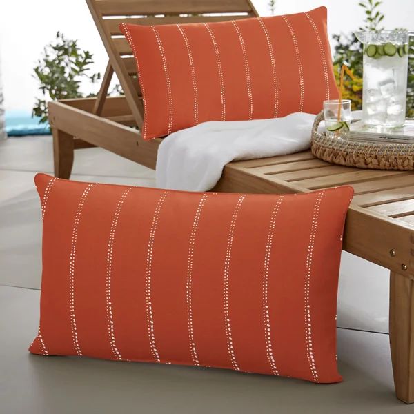 Lancelot Striped Indoor/Outdoor Reversible Throw Pillow | Wayfair North America