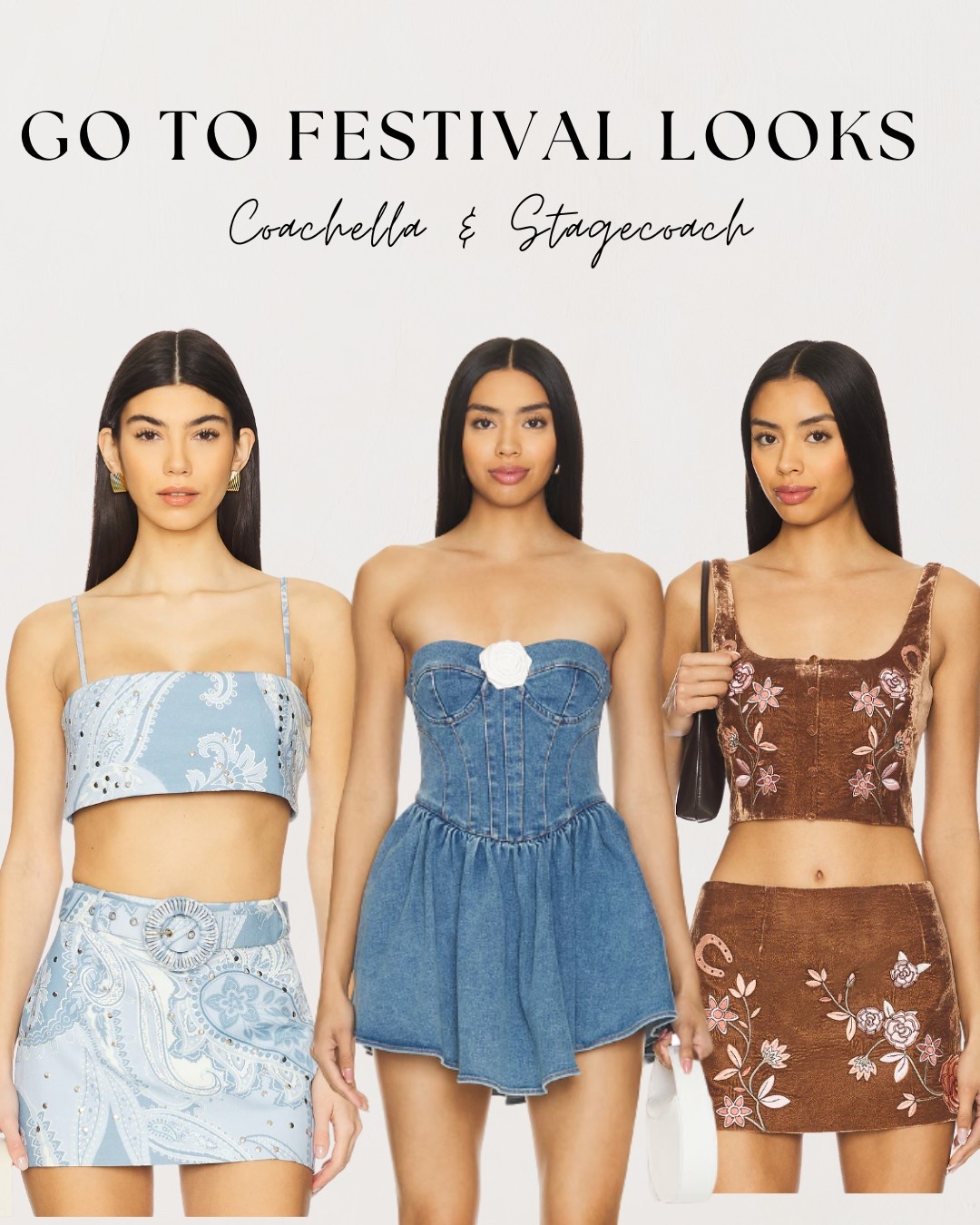 These festival looks are perfect for Coachella and Stagecoach, featuring matching sets and flirty denim styles that are trending on LTK. From paisley prints and western embroidery to a strapless denim mini dress with a statement flower detail, these pieces are made for dancing in the desert. Add these must-have outfits to your LTK collection to stay stylish all festival season long.

#LTKFestival #LTKSeasonal